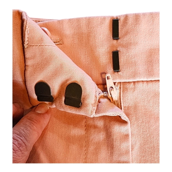 LOFT Riviera Scalloped Hem Shorts Pink Size 6 Cotton Blend Summer Casual - Picture 5 of 9